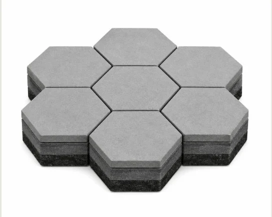 Render of the HeatShield pad: hexagonal biochar tiles that lock together